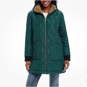 Weatherproof Vintage Women's Sherpa Lined Quilted Long Coat
